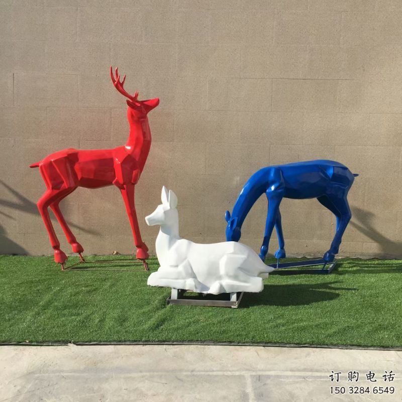 小鹿雕塑供需，透雕系列，烤漆小鹿雕塑制造商