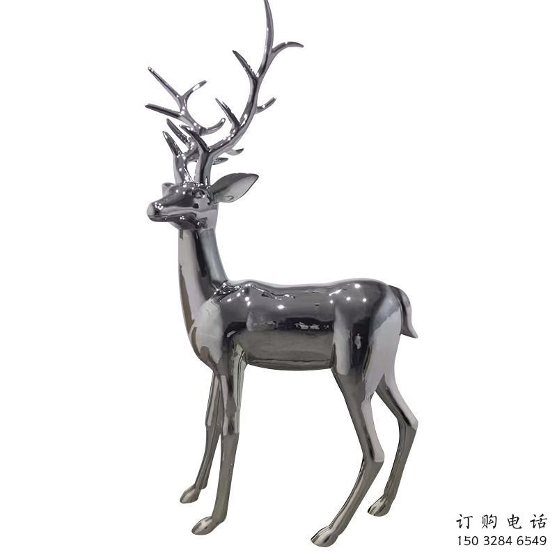 景區小鹿雕塑優選，圓雕體系，鏡面小鹿雕塑選定