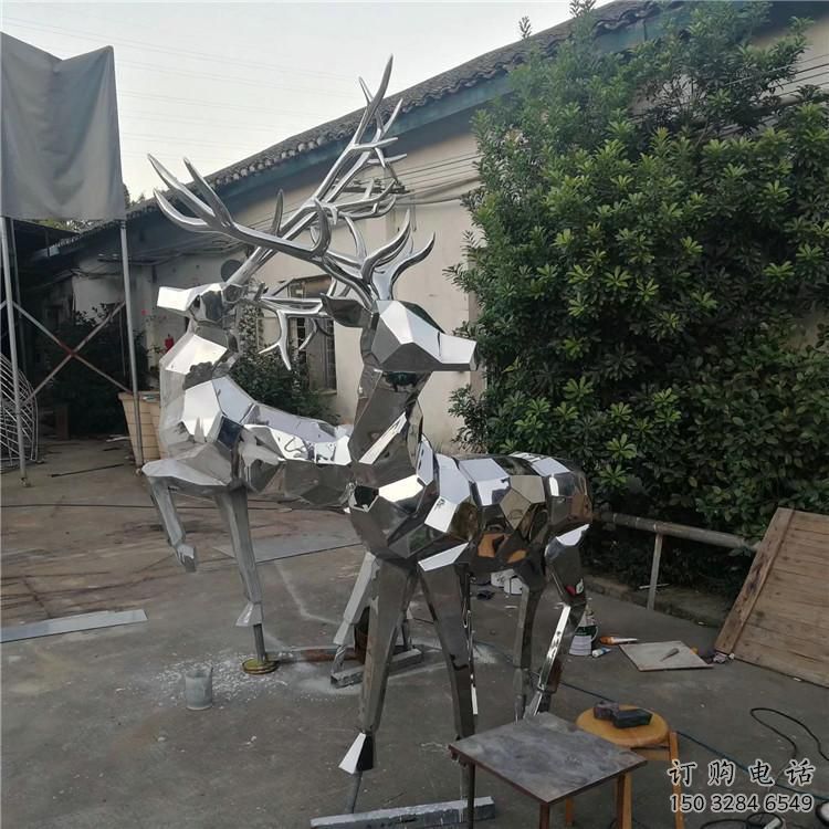 室外小鹿雕塑展品，公園小品，切面小鹿雕塑供需
