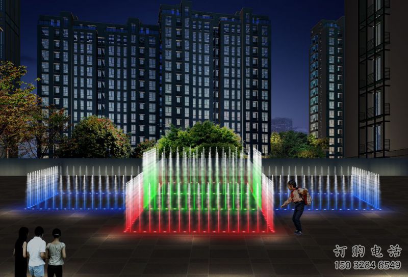 人工造景水幕噴泉雕塑