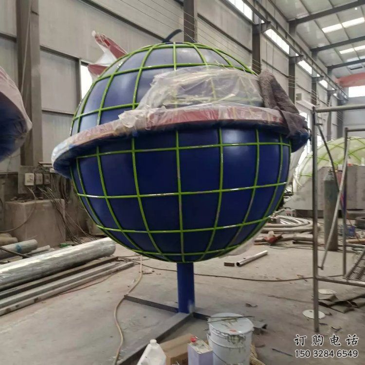 地球雕塑標準，烤漆工藝，不銹鋼地球雕塑精品