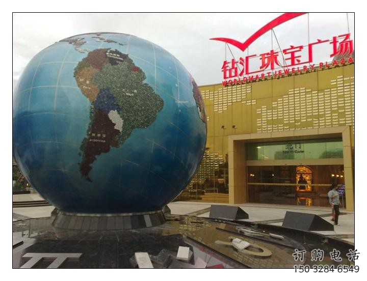 地球雕塑定制，露天雕塑，不銹鋼地球雕塑展品