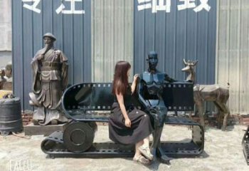 創(chuàng)意膠卷坐凳雕塑