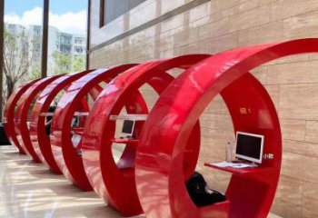 膠卷坐凳雕塑加工，現代美陳裝飾設計