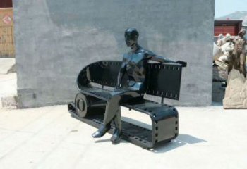 烤漆膠卷坐凳雕塑