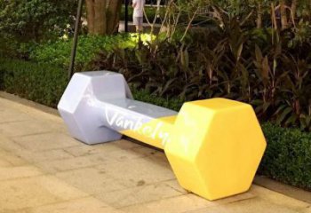 啞鈴坐凳雕塑,公園景觀美陳雕塑