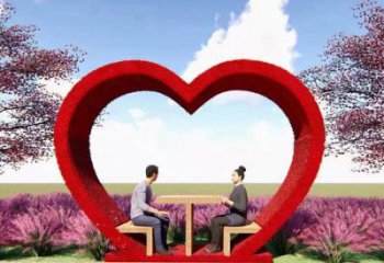 愛(ài)心坐凳雕塑