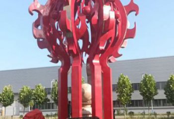 火球雕塑，精神堡壘火球雕塑落地展示