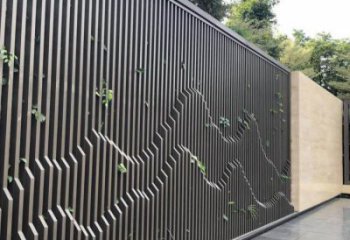 鏤空景墻雕塑，拉絲工藝不銹鋼雕塑