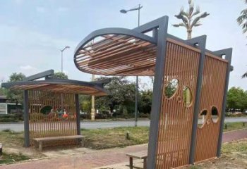 鏤空設計廊架，不銹鋼管結構組合雕塑