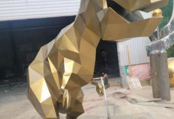 景觀恐龍雕塑承接，城市裝飾，大型幾何恐龍雕塑公司