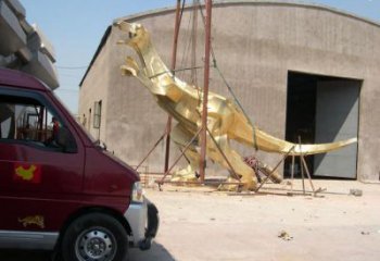 景觀恐龍雕塑造型，廣場(chǎng)雕塑，廣場(chǎng)幾何恐龍雕塑選用