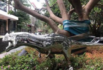 恐龍雕塑供需，圓雕系列，鏡面恐龍雕塑制造商