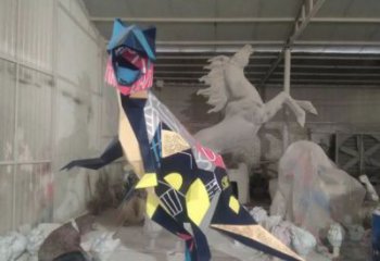 不銹鋼恐龍雕塑定價，街頭雕塑，烤漆恐龍雕塑廠家