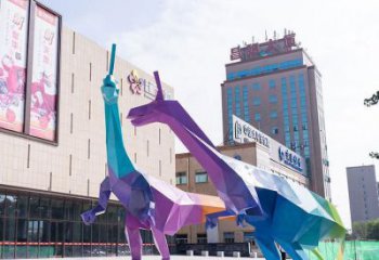 公共恐龍雕塑訂做，城市裝飾，景觀烤漆恐龍雕塑展品