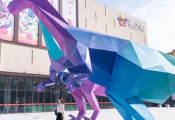 廣場恐龍雕塑訂做，城市雕塑，景觀烤漆恐龍雕塑工程