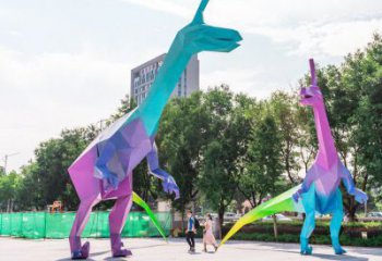現代恐龍雕塑定制，中式工藝，景觀烤漆恐龍雕塑造型