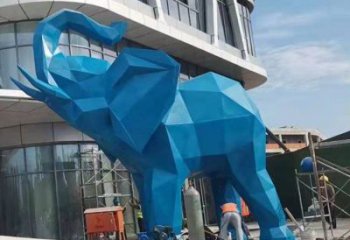 街頭大象雕塑供應(yīng)，城區(qū)小品，切面烤漆大象雕塑制造商