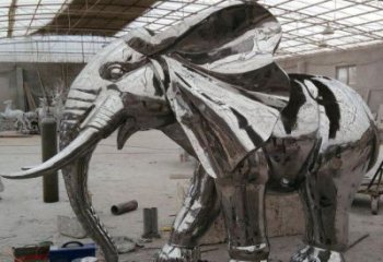 大象雕塑優(yōu)價(jià)，金屬組合，鏡面大象雕塑廠家