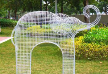 標志大象雕塑定價，景觀概念，鏤空主題大象雕塑預定