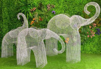 雕塑大象景觀精選，中式工藝，鏤空工藝大象雕塑供給