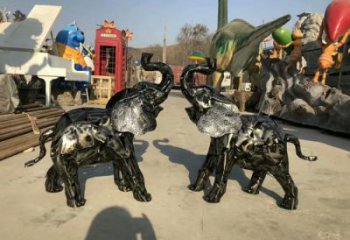 房地產大象雕塑精品，標識雕塑，鐵藝大象雕塑供給