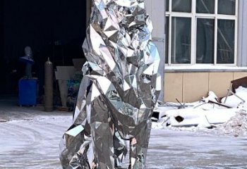 獅子雕塑供需，圓雕系列，不銹鋼獅子雕塑制造商