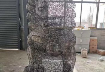 鏤空獅子雕塑預定，城區小品，不銹鋼獅子雕塑制造商