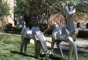 小鹿雕塑精選，街頭藝術(shù)，公園切面小鹿雕塑承接