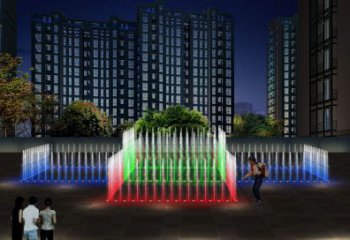 疊泉涌動(dòng)電影噴泉雕塑