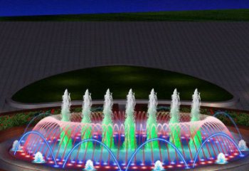 間歇式噴泉水簾雕塑