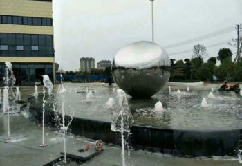 旱地涌泉雕塑，球雕塑組合，水景球噴泉雕塑廠家