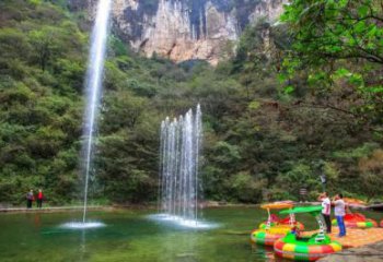 聲控吶喊噴泉雕塑，水景藝術設計理念