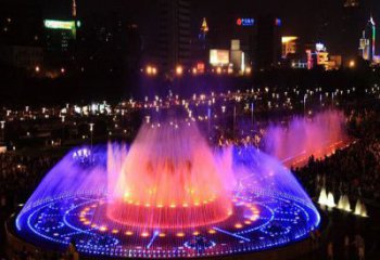 定制噴泉雕塑，燈光數控效果，公園水景雕塑