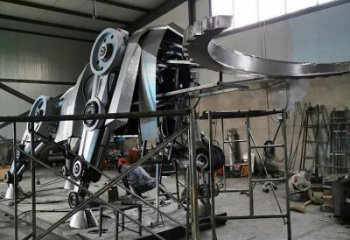 機甲動漫大象雕塑