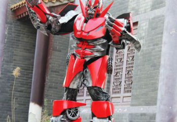 機甲紅蜘蛛。迪諾雕塑