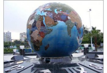 地球雕塑精選，廣場系列，不銹鋼地球雕塑廠家