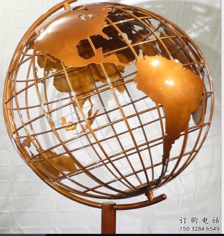 地球儀雕塑公司，花園小品，烤漆地球儀雕塑廠家提供