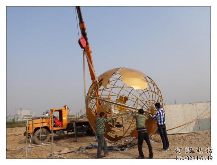 地球儀雕塑優價，鋼管組合，不銹鋼地球儀雕塑安裝