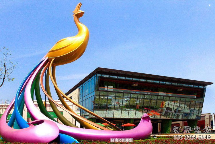 鳳凰雕塑定價，景觀概念，抽象鳳凰雕塑廠家預定