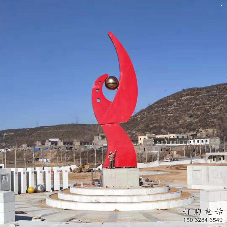 鳳凰雕塑通用，街頭雕塑，幾何抽象鳳凰雕塑標準廠家