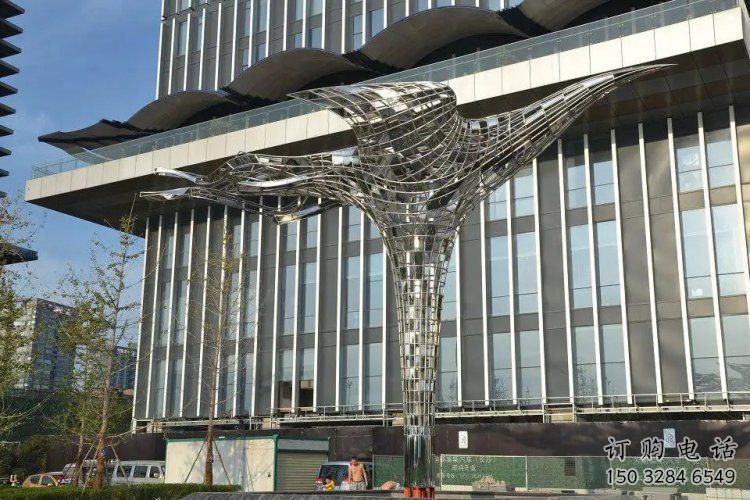 鳳凰建筑雕塑承接，廣場雕塑，抽象鳳凰雕塑定制廠家