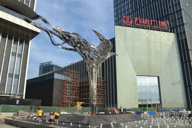 鳳凰雕塑選用，廣場雕塑，抽象鳳凰雕塑廠家選用