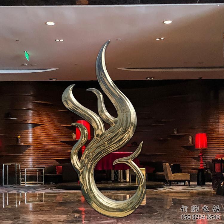 鳳凰雕塑觀賞型，標識雕塑，電鍍不銹鋼鳳凰雕塑廠家