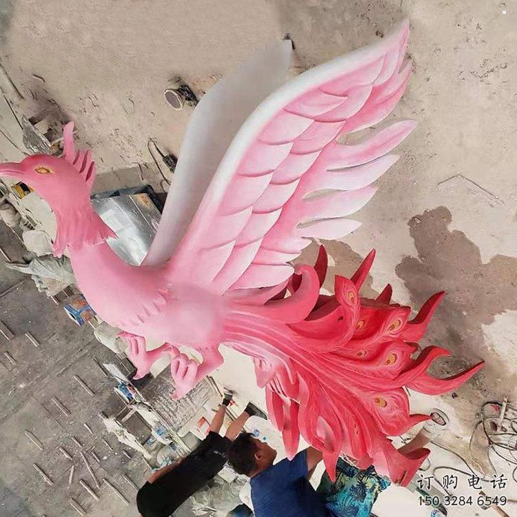 雕塑鳳凰景觀廠家，美陳雕塑，玻璃鋼鳳凰雕塑廠家