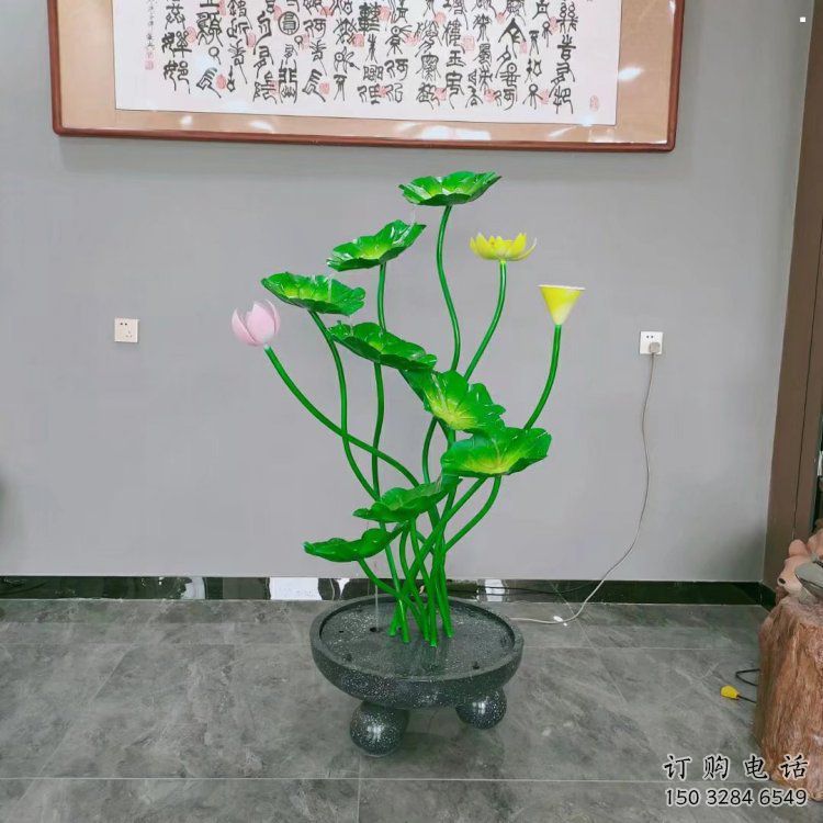 景區(qū)荷花雕塑通用，陸地?cái)[件，各類荷花雕塑點(diǎn)擊