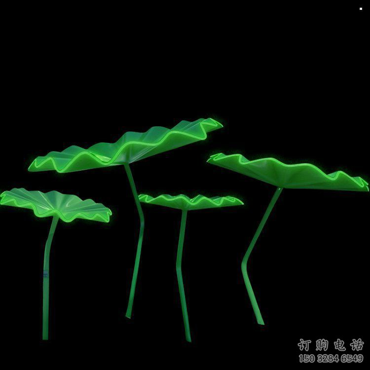 荷葉雕塑優(yōu)選，室外雕塑，彩繪仿真荷葉雕塑廠家