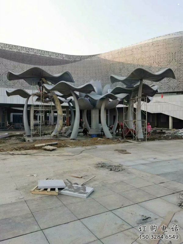 金屬荷葉雕塑通用，城市雕塑，不銹鋼荷葉雕塑指用廠家