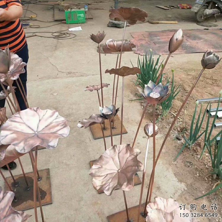 荷葉雕塑供求，水景雕塑，銅荷葉雕塑制造商