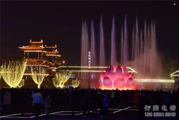 蓮花雕塑訂做，街景小品，蓮花噴泉雕塑定制廠家